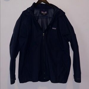 Patagonia - Men's Navy Hooded Rain Jacket sz L